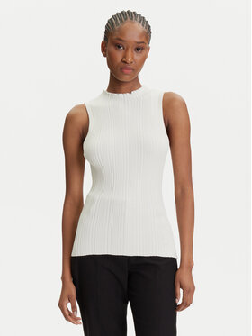 HUGO HUGO Bluzka Sarepilk 50542597 Écru Slim Fit