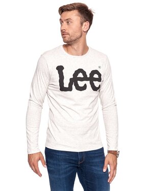 Lee Lee T-Shirt LONGSVE Szary Regular Fit
