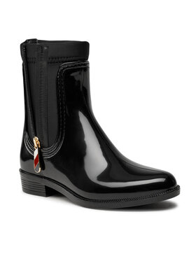 Tommy Hilfiger Tommy Hilfiger Kalosze Corporate Zipper Rainboot FW0FW06000 Czarny