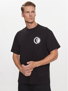 Versace Jeans Couture Versace Jeans Couture Тишърт 75GAHG07 Черен Regular Fit