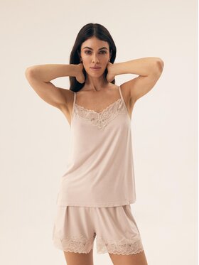 Esotiq Esotiq Piżama 43240 Fioletowy Regular Fit