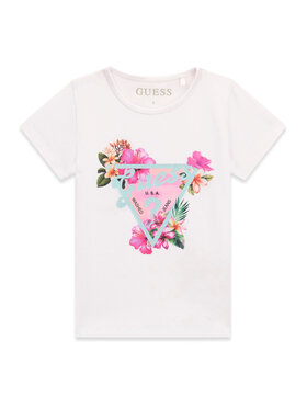 Guess Guess Tričko K6GI02 K6YW4 Biela Regular Fit
