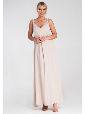 FIGL FIGL Koktejlové šaty M1194 Béžová A-Line Fit