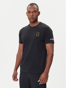 adidas adidas Majica National Geographic Graphic KC2352 Črna Regular Fit
