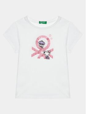 United Colors Of Benetton United Colors Of Benetton T-särk 3I1XG10D6 Valge Regular Fit