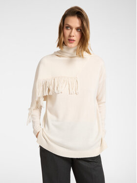 Elena Mirò Elena Mirò Sweter M469Z000602N002 Kremowy Regular Fit