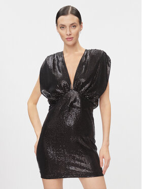Rinascimento Rinascimento Коктейлна рокля CFC0116365003 Черен Regular Fit