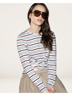 Le Songe Le Songe Longsleeve ANGIE Niebieski Basic Fit