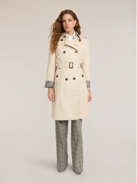Motivi Motivi Cappotto invernale 0033Q000670N002 Crema A-Line Fit