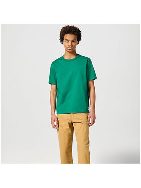 Wrangler Wrangler T-Shirt SS SOLID TEE Zielony Regular Fit