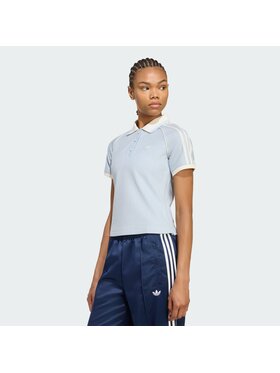 adidas adidas Polo 168116 Niebieski jasny Slim Fit