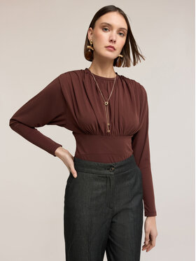 Motivi Motivi T-shirt G038W003532N022 Marrone Regular Fit