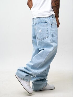 Jigga Wear Jigga Wear Jeansy Szerokie luźne streetwear 129224 Niebieski Baggy Fit