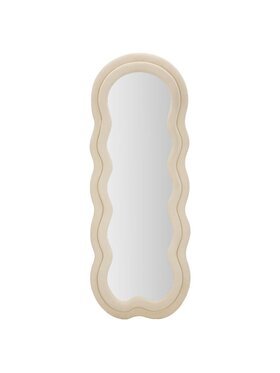 MIAhome MIAhome Lustro w nieregularnej ramie 160x60 cm ONDULATO Beżowy