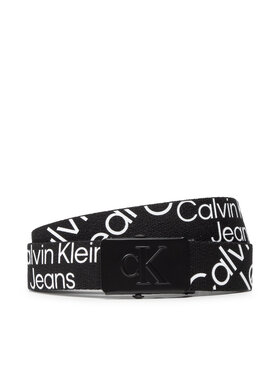 Calvin Klein Jeans Calvin Klein Jeans Pasek Dziecięcy Stack Logo Aop Belt IU0IU00281 Czarny