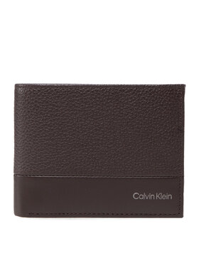 Calvin Klein Calvin Klein Duży Portfel Męski Subtle Mix Bifold 5Cc W/Coin L K50K509180 Brązowy