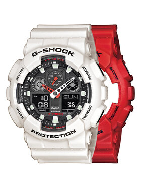Casio Casio Zegarek SET GA-100B-4AER + BEZEL 10395292 + PASEK 10395227 Biały