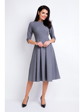 Awama Awama Každodenné šaty A159 Sivá Basic Fit