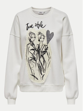 ONLY ONLY Sweatshirt Collie 15337366 Weiß Regular Fit