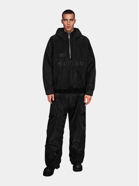MADE BY SOCIETY MADE BY SOCIETY Spodnie materiałowe Pantaloni NOMAD - P17643 Czarny Basic Fit
