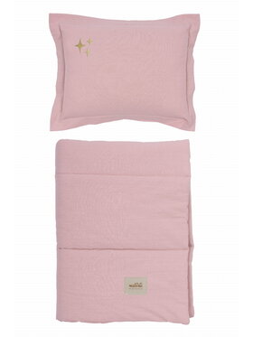 Malomi Malomi Komplet pościeli bedding_set_washed_stars_pink Różowy