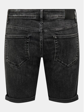 Only & Sons Jeans Kratke Hlače 22025192 Črna Slim Fit