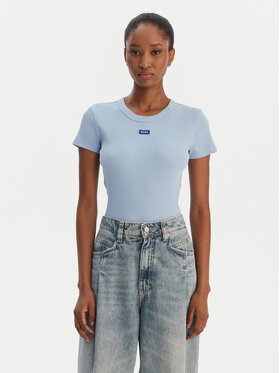 HUGO HUGO T-Shirt Easy 50523924 Błękitny Slim Fit