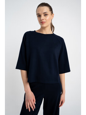 CLICK CLICK Bluzka 10-6693 Granatowy Boxy Fit