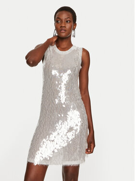 NORMA KAMALI NORMA KAMALI Abendkleid ST2243TQE77965 Silberfarben Slim Fit