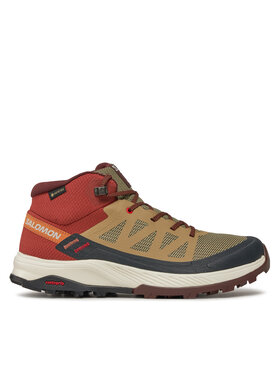 Salomon Salomon Trekingová obuv Outrise Mid Gtx L47143700 Hnědá