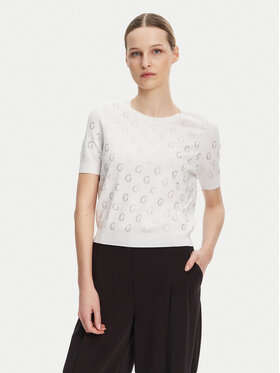 Guess Guess Kampsun W5GR05 Z3D60 Valge Regular Fit