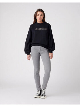 Wrangler Wrangler Jeansy HIGH RISE SKINNY Szary Slim Fit
