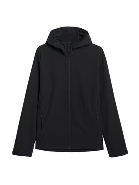 4F 4F Kurtka przejściowa MIDSHOP TEXTILE Czarny Regular Fit