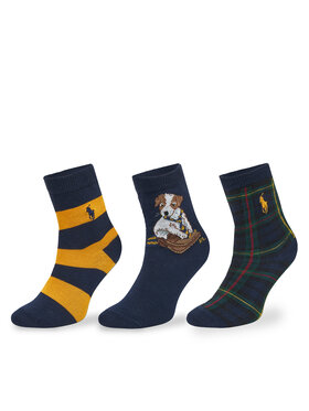 Polo Ralph Lauren Polo Ralph Lauren 3er-Set hohe Kindersocken 442P03154001 Dunkelblau