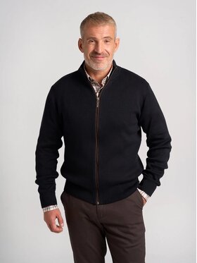 Willsoor Willsoor Kardigan 71882 Czarny Regular Fit