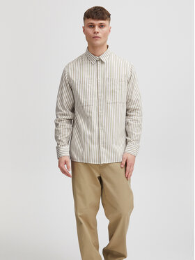 Solid Solid Πουκάμισο 21107889 Μπεζ Regular Fit