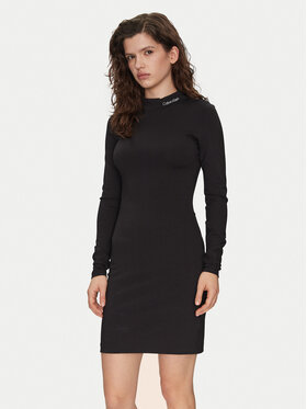 Calvin Klein Jeans Calvin Klein Jeans Rochie de zi J20J225074 Negru Slim Fit
