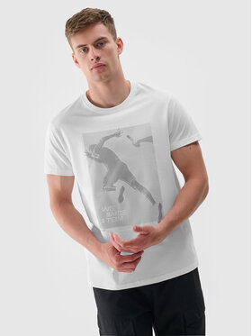 4F 4F T-shirt 4FRSS24TTSHM2471-10S Bianco Regular Fit