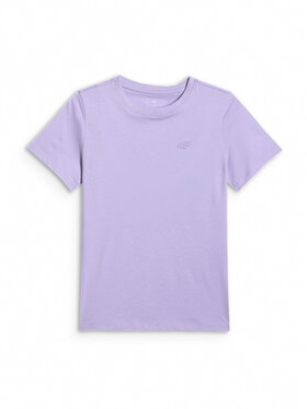 4F 4F T-Shirt BASIC+ Fioletowy Regular Fit