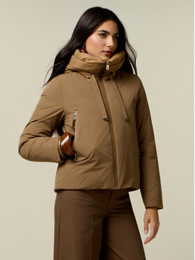 Oltre Oltre Kurtka puchowa F031R001527N012 Kremowy Boxy Fit