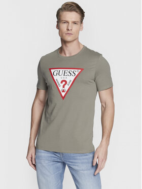 Guess Guess T-Shirt Original Logo M2YI71 I3Z11 Zielony Slim Fit