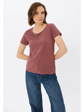 Volcano Volcano T-Shirt T-DIANA Koralowy Regular Fit