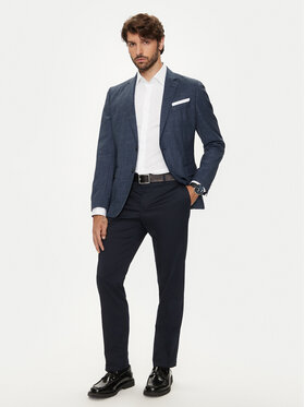 Boss Chino Hlače C-Genius 50521043 Mornarsko Modra Slim Fit