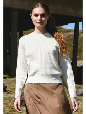 Volcano Volcano Sweter S-KAMA Écru Regular Fit