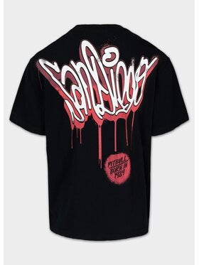 PITBULL PITBULL T-Shirt Koszulka męska Loose Fit GRAFFITI XL Czarny Regular Fit