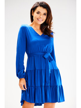 Awama Awama Vestito estivo A603 Blu Basic Fit