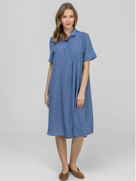 Perso Perso Letní šaty RBE266202F Modrá Regular Fit