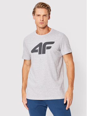 4F 4F Marškinėliai H4Z22-TSM353 Pilka Regular Fit