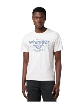 Wrangler Wrangler T-Shirt 112371417 Biały Regular Fit