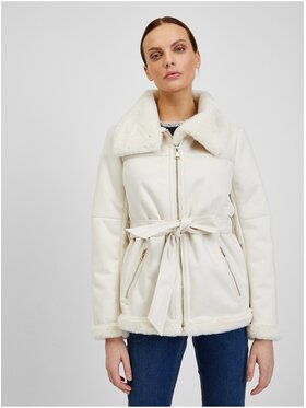 Orsay Orsay Kurtka damska 845021029000__36 Écru Regular Fit
